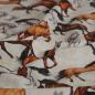 Preview: Baumwollstoff Motivdruck Pferde beige